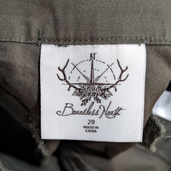 Boundless North Women's Olive Green Pants Lace Ankle & Bead Stitching Size 29 - Picture 7 of 9